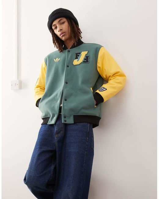 Adidas Originals Blue Jamaica Varsity Jacket