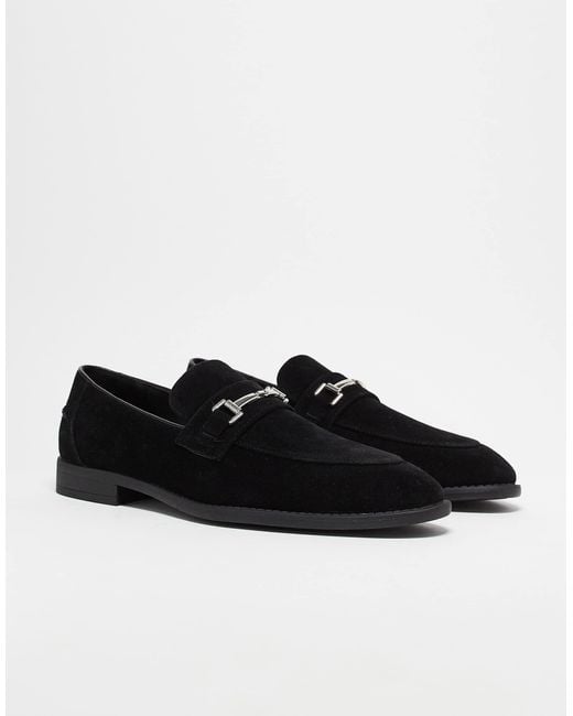 ASOS Black Snaffle Detail Loafers for men