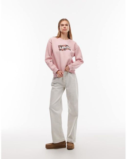 Levi's Pink Everyday Sweatshirt With Graphic Logo