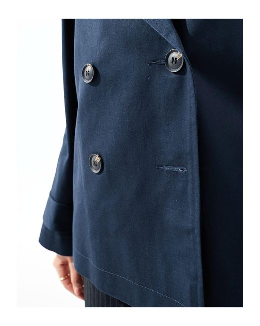 ASOS Blue Short Trench Coat