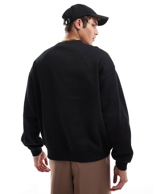 Cotton On Box Fit Graphic Crew Sweater in Black for Men Lyst UK