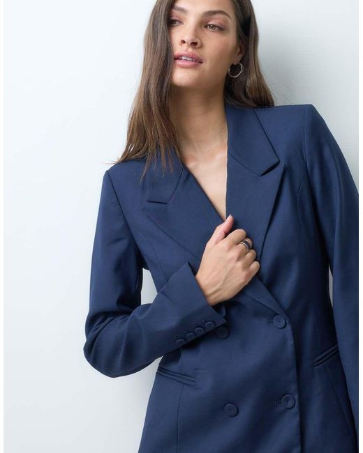 Vero Moda Blue Double Breasted Tailored Blazer Co-ord