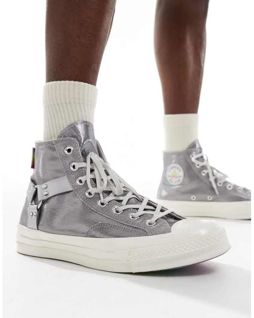 Pride Chuck 70 Hi di Converse in Metallic