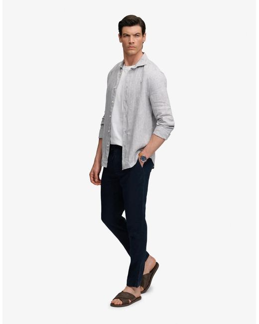 Superdry White Merchant Linen Pants for men