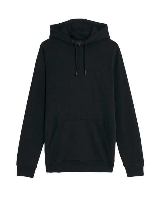 Lyle & Scott Black Mid Layers Superfine Pullover Hoodie for men