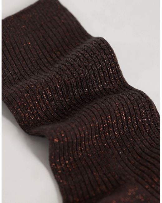 Jdy Brown Glitter Socks