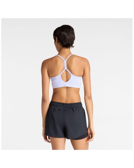 New Balance White Nb Essential Yoga Bra