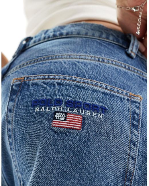 Sport capsule - jeans ampi lavaggio medio di Polo Ralph Lauren in Blue da Uomo