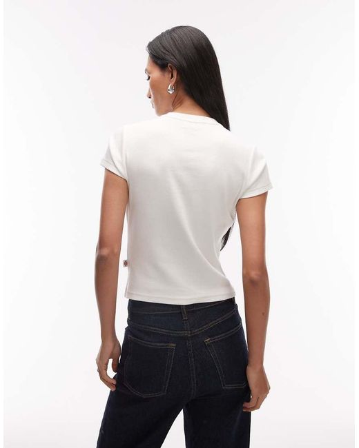 Dickies White Wellsville Baby Tee
