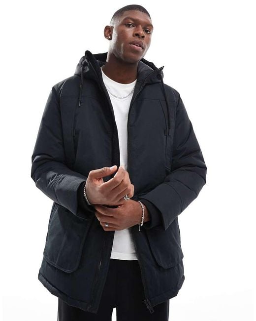 Jack & Jones Blue Utility Parka for men