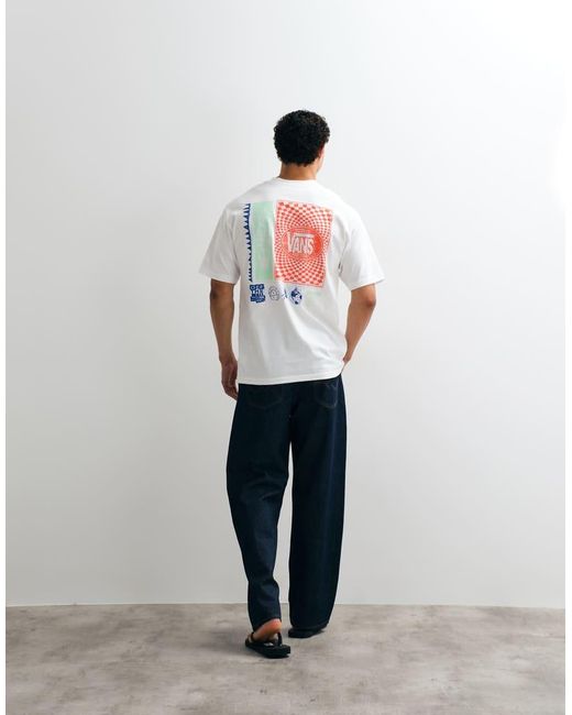 Vans White Artifacts Backprint T-Shirt for men