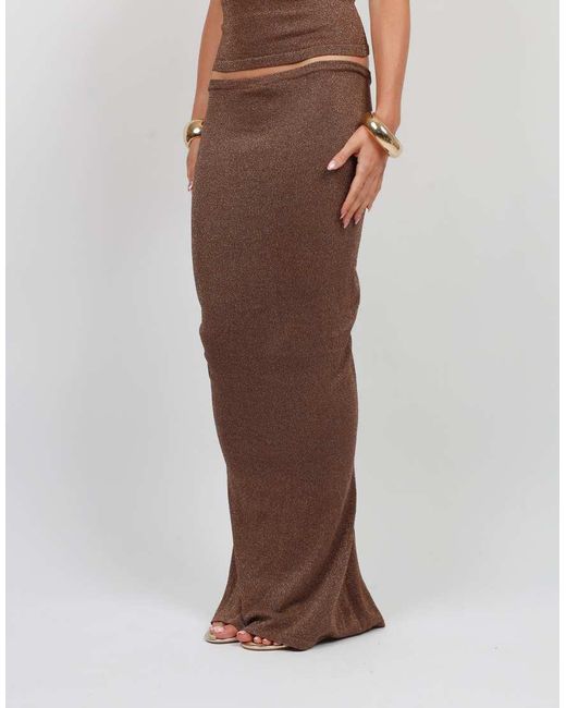 SIMMI Blue Knit Maxi Skirt