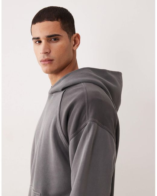 Abercrombie & Fitch – basic-kapuzenpullover in Gray für Herren