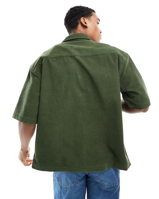 Camisa extragrande ASOS de hombre de color Green