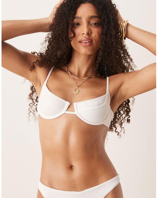 Mango Natural Structured Bikini Top