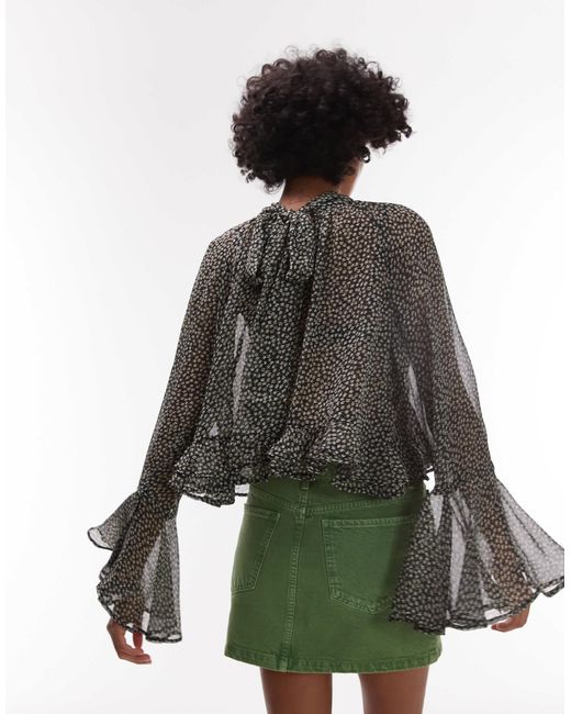 Mango Black – gemusterte bluse