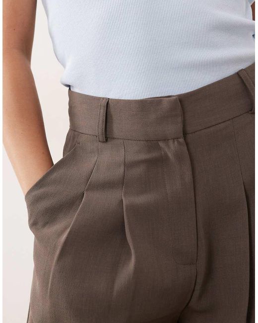 Miss Selfridge Brown Tailored Wide Leg Trouser Co-Ord