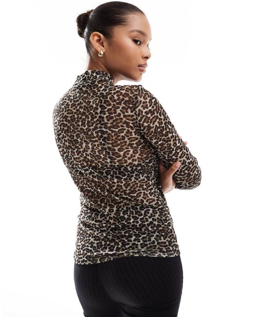 ONLY Black Sheer High Neck Top