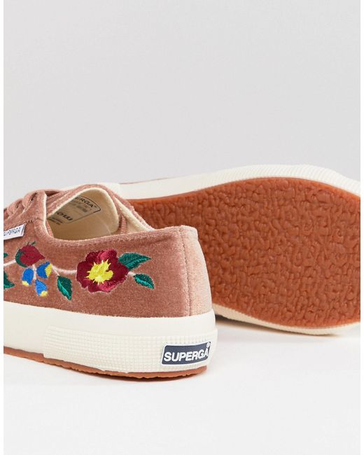 superga velvet trainers