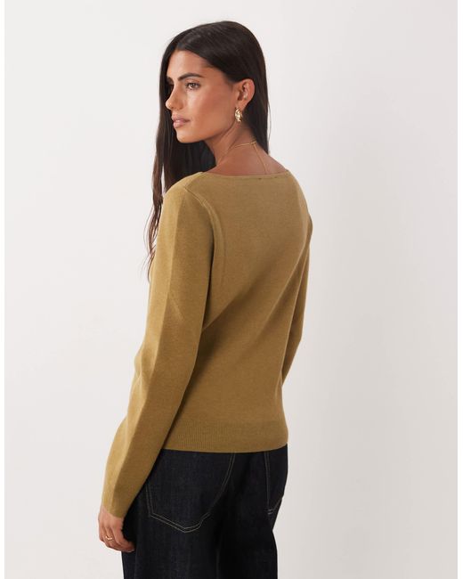 Mango Green Pullover mit u-boot-ausschnitt