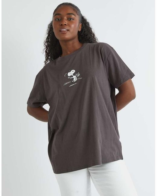 Skinnydip London Gray London Snoopy Have A Nice Day T-Shirt