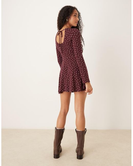 Nobody's Child Purple Tate Long Sleeve Mini Dress