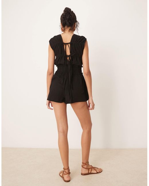 ASOS Natural – zweilagiger playsuit