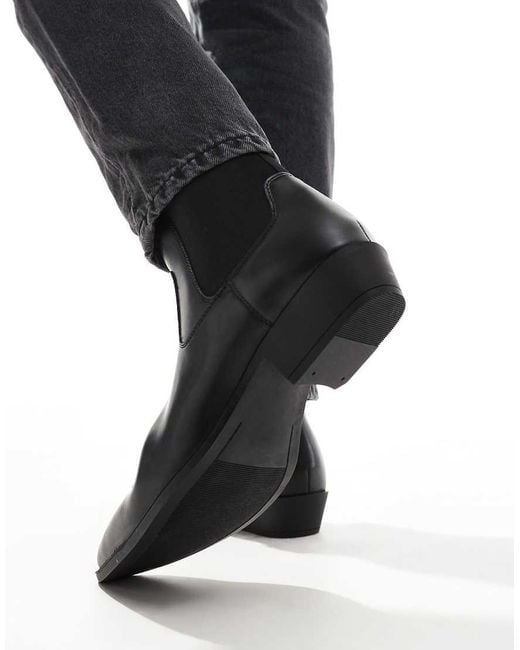ASOS Black Chelsea Boots for men