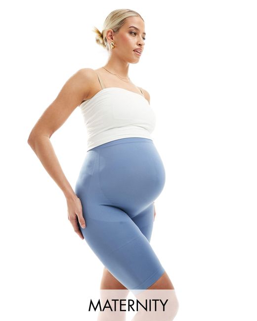 Mama.licious Blue Mamalicious Maternity Over The Bump Shapewear Shorts