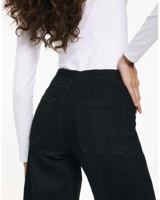River Island Blue Pull-On Sculpt Palazzo Jeans