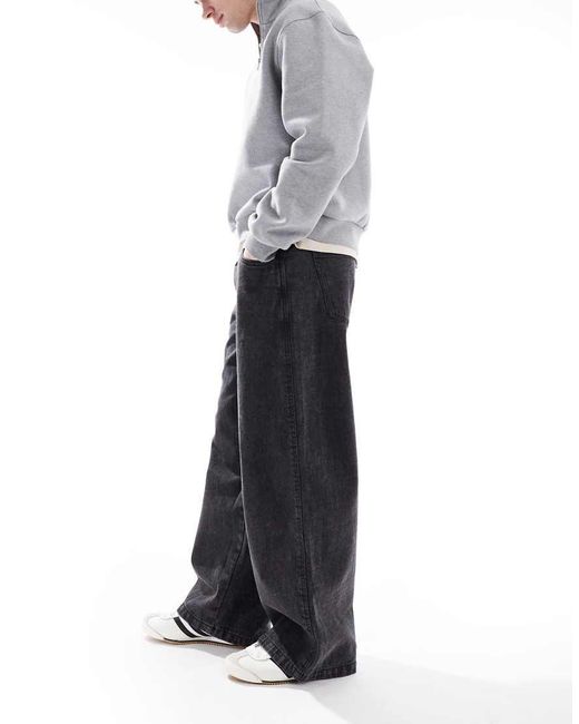 Another Influence Jeans Met Wijde Pijpen En Wassing in het Gray voor heren