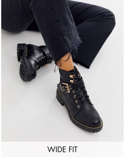 wide fit black lace up shoes
