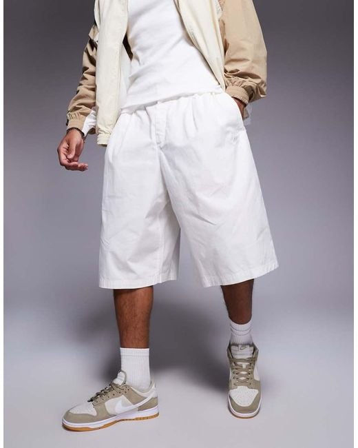 Nike Gray Club Woven Oversized Shorts for men