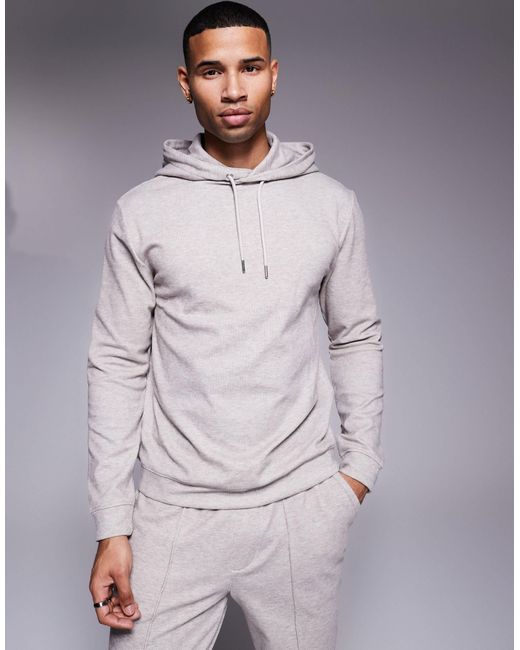 River Island Gray Mix & Match Super Cosy Lounge Hoodie for men