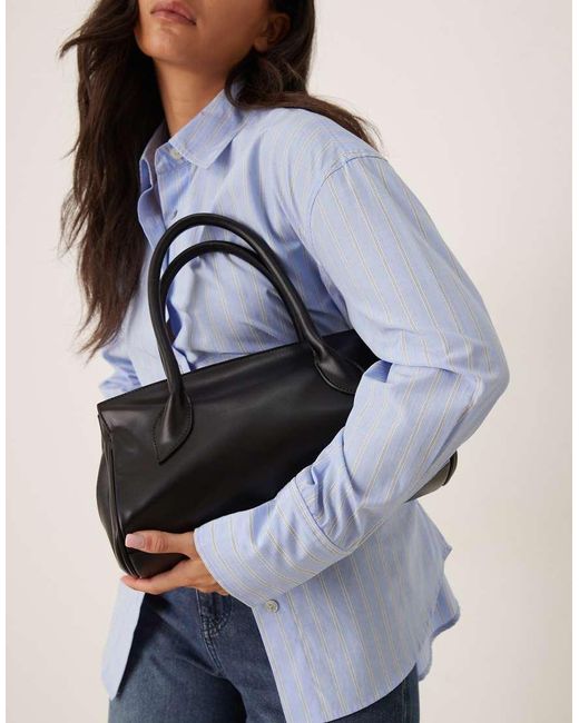 Borsa Da Spalla Nera Con Lacci di ASOS in Blue