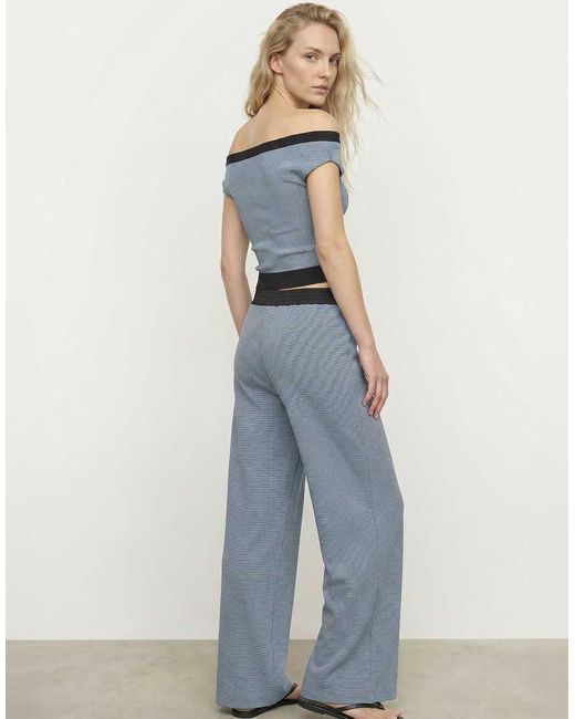 HYPEDROP Blue Wide-Leg Trousers