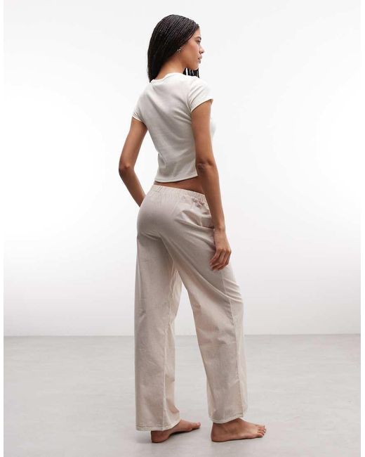 Daisy Street White Pointelle Pyjama Top And Bottoms
