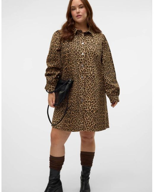 Vero Moda Brown Denim Dress