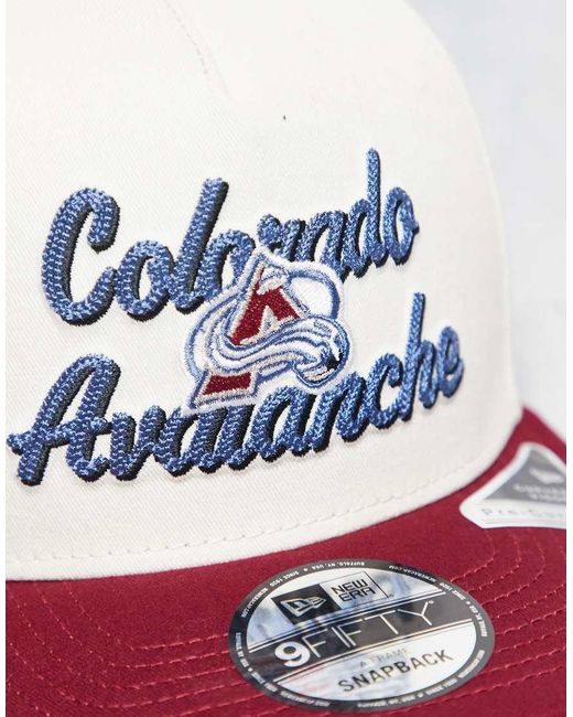 KTZ Red Colorado Avalanche 9fifty Contrast Peak Cap