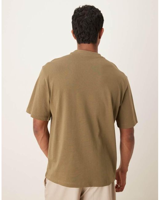 Mango Green Cotton Relaxed T-shirt for men