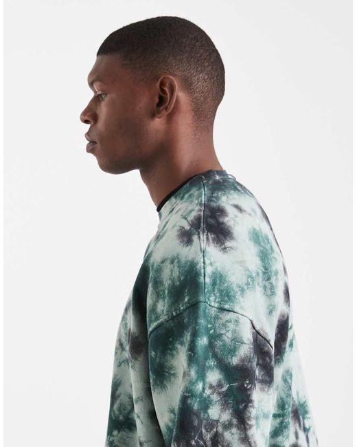 Redefined Rebel Green Boxy Sweatshirt for men