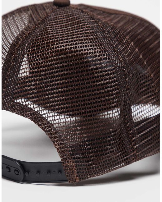 Reclaimed (vintage) Brown Unisex Cap With Blue Branding