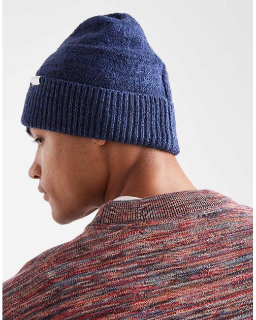 Lyle & Scott Blue Multi Marl Beanie for men
