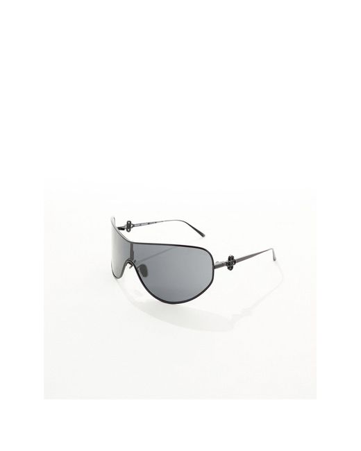 Quay x guizio - balance shield - occhiali da sole neri di Quay in Black