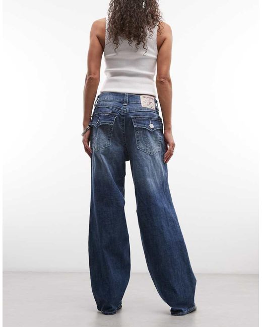True Religion Blue Bailey Barrel Jeans