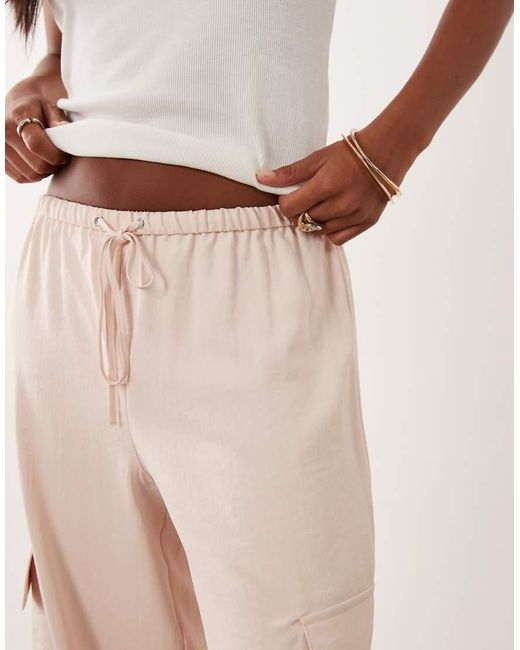 Miss Selfridge Natural Tailored Fluid Cargo Trouser