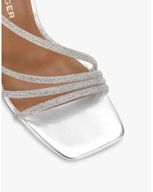 KG by Kurt Geiger White Sweetie Sandal Gem Heeled Sandals