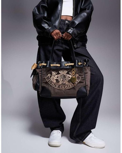 Juicy Couture Daydreamer Y2k Logo Double Handle Shoulder Bag in