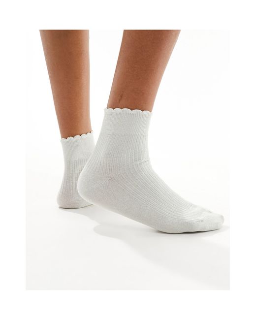 & Other Stories White Glitter Ankle Socks
