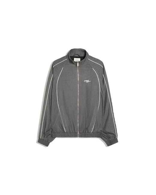 Bershka Gray Oversize Pinstripe Jacket for men